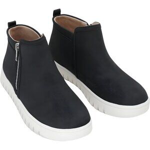 Journee Alita Round Toe Ankle Sneaker Bootie Black Women's US 6 M